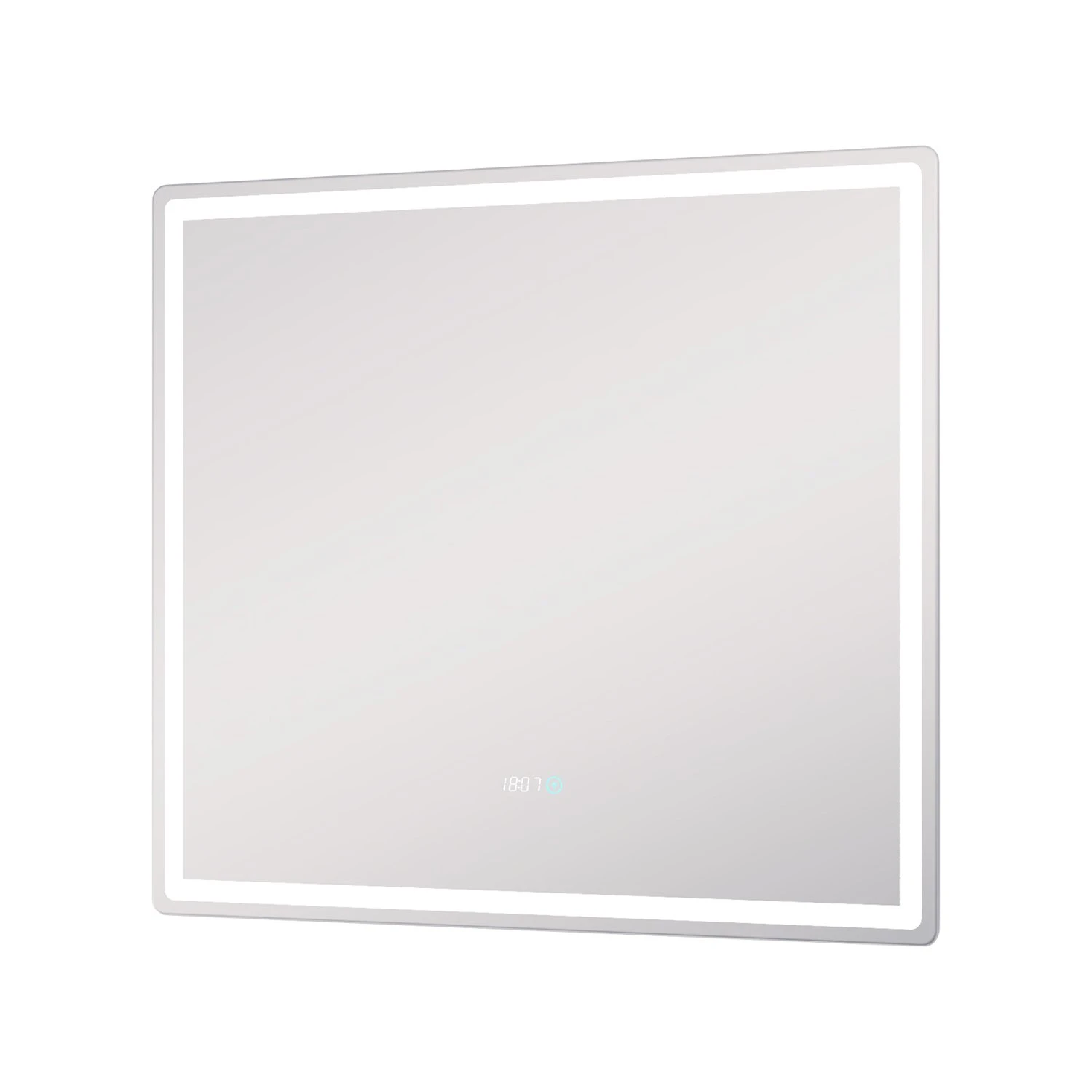 Зеркало Vigo Geometry Comfort 80x70, с подсветкой и часами - фото 1