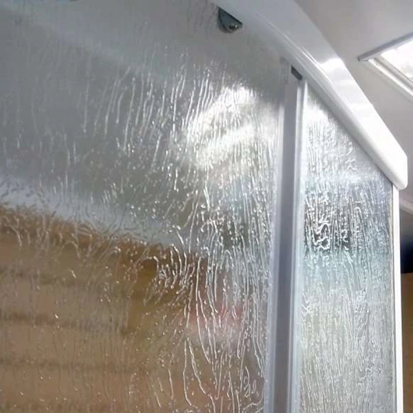 Душевой уголок Тритон Риф В 100x100, стекло рифленое грейс, профиль белый - фото 1