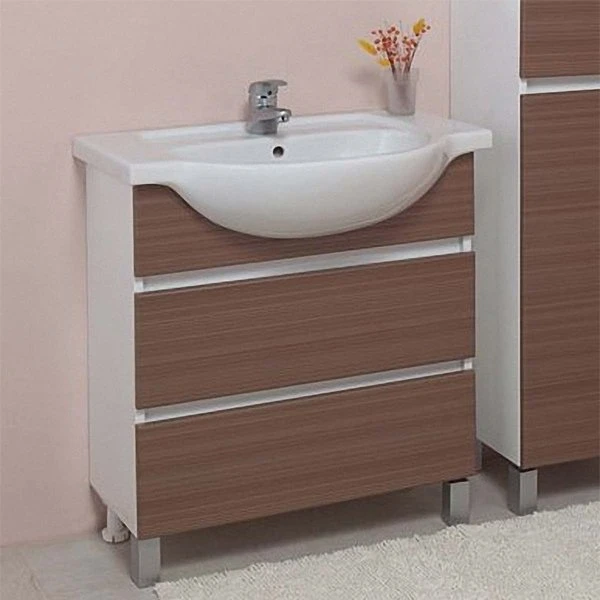 Мебель для ванной Оника Элита 60.13, цвет штрокс коричневый / белый