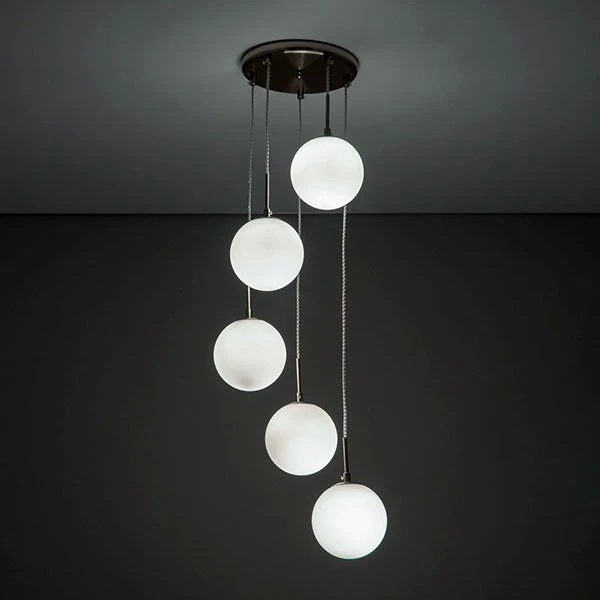 Подвесной светильник Citilux Томми CL102054, арматура хром матовый, плафоны стекло белое, 36х36 см - фото 1