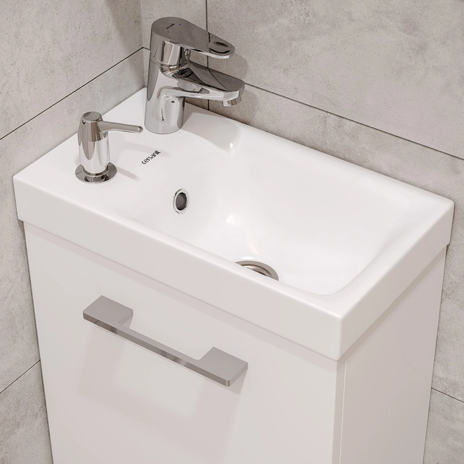 Мебель для ванной Cersanit Lara 40, с раковиной, смесителем и дозатором для мыла, цвет белый - фото 1