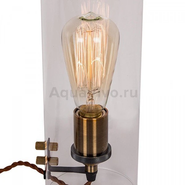 Интерьерная настольная лампа Citilux Эдисон CL450802, арматура бронза, плафон стекло прозрачное, 11х11 см - фото 1