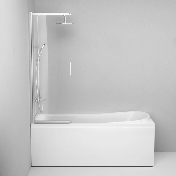 Шторка на ванну AM.PM Like 100 W80S-100PS-150MT, стекло прозрачное, профиль хром матовый - фото 1