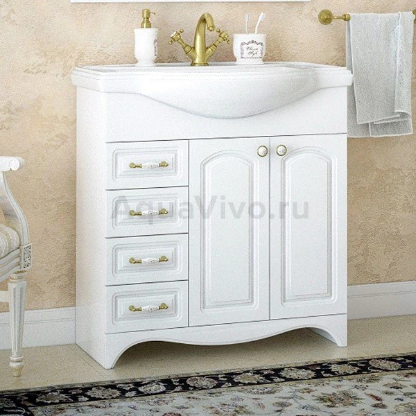 Мебель для ванной Corozo Классика 80, цвет белый