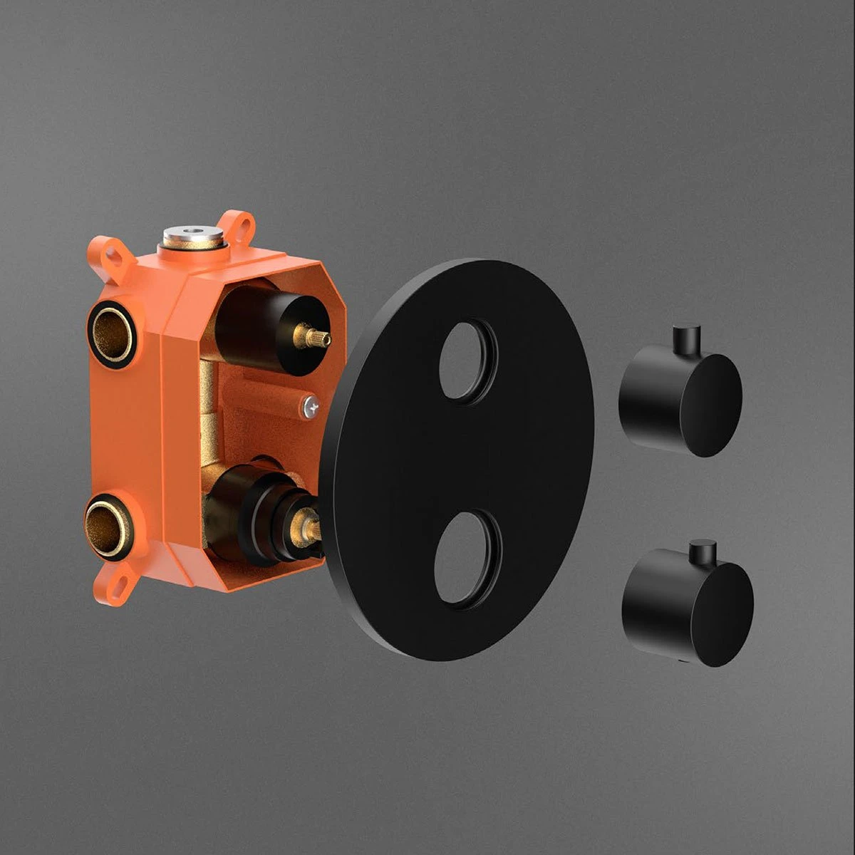 Душевой комплект Vincea VSFW-101TMB, встраиваемый, с термостатическим смесителем, цвет черный - фото 1