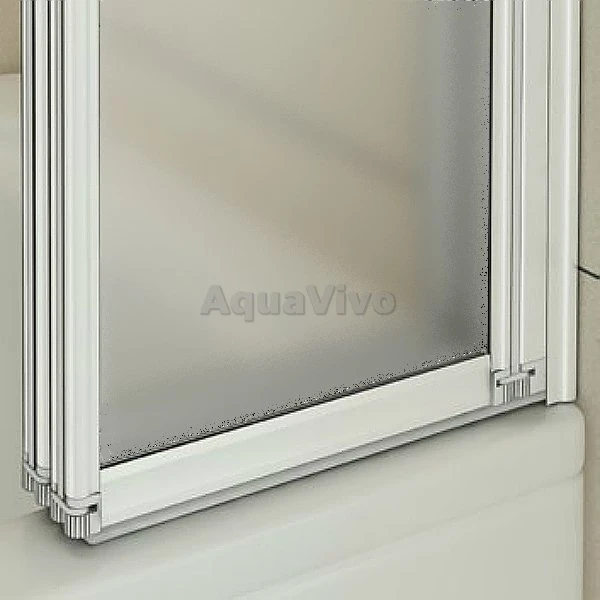 Шторка на ванну Good Door Screen GR4-100-G-WE 100x140, стекло грейп, профиль белый