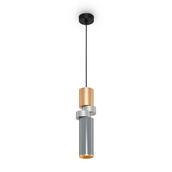 Подвесной светильник Maytoni Palette MOD303PL-01CFL3, арматура черная, плафон металл серый