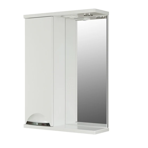 Шкаф-зеркало Mixline Этьен 50, левый, с подсветкой, цвет белый - фото 1