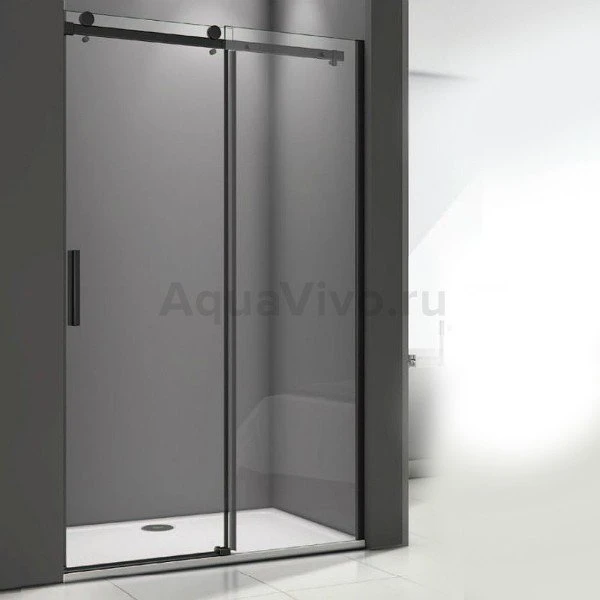 Душевая дверь Good Door Galaxy WTW-170-C-B 170х195, стекло прозрачное, профиль черный