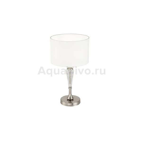 Интерьерная настольная лампа Maytoni Alicante MOD014TL-01N, арматура цвет никель, плафон/абажур ткань, цвет белый