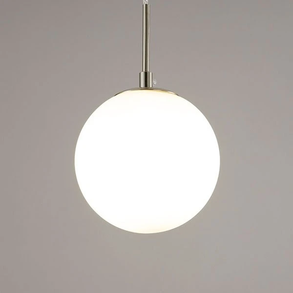 Подвесной светильник Citilux Томми CL102014, арматура хром матовый, плафон стекло белое, 15х15 см - фото 1