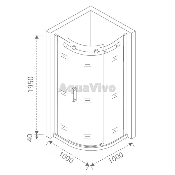 Душевой уголок Good Door Galaxy R-100-C-CH 100х100, стекло прозрачное, профиль хром - фото 1