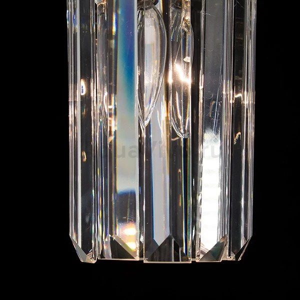 Подвесной светильник Citilux Синди CL330111, арматура хром, плафон хрусталь прозрачный, 9х9 см - фото 1