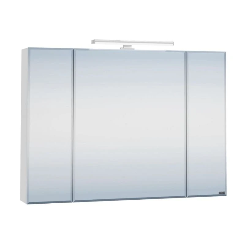 Шкаф-зеркало Санта Стандарт 100, с подсветкой, цвет белый