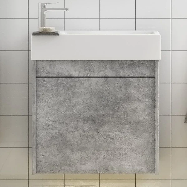 Мебель для ванной Art & Max Family 40 подвесная, с дверцей, цвет цемент  - фото 1