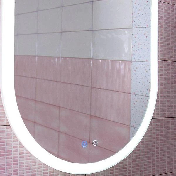 Зеркало Бриклаер Вега 55x100, с подсветкой, функцией антизапотевания и голосовым управлением