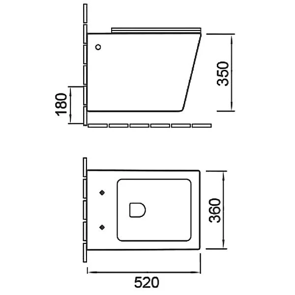 Унитаз SantiLine SL-5004 SM-BD подвесной, безободковый, с сиденьем микролифт, с функцией биде, цвет белый - фото 1
