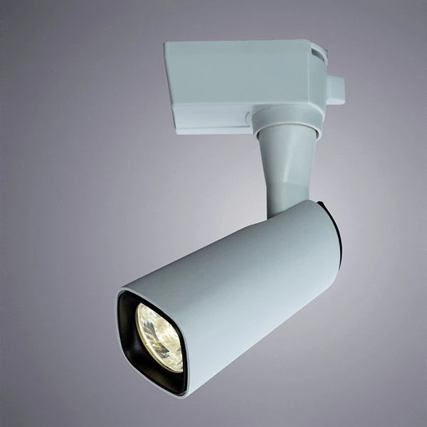 Трековый светильник Arte Lamp Barut A4561PL-1WH, арматура белая, плафон металл белый / черный, 11х5 см - фото 1