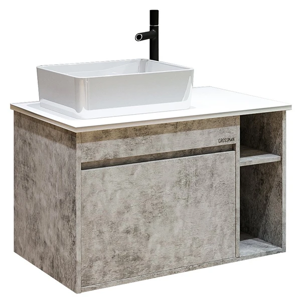 Мебель для ванной Grossman Фалькон 80, цвет бетон - фото 1