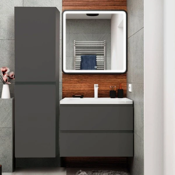 Мебель для ванной Art & Max Bianchi 75 подвесная, цвет серый матовый 