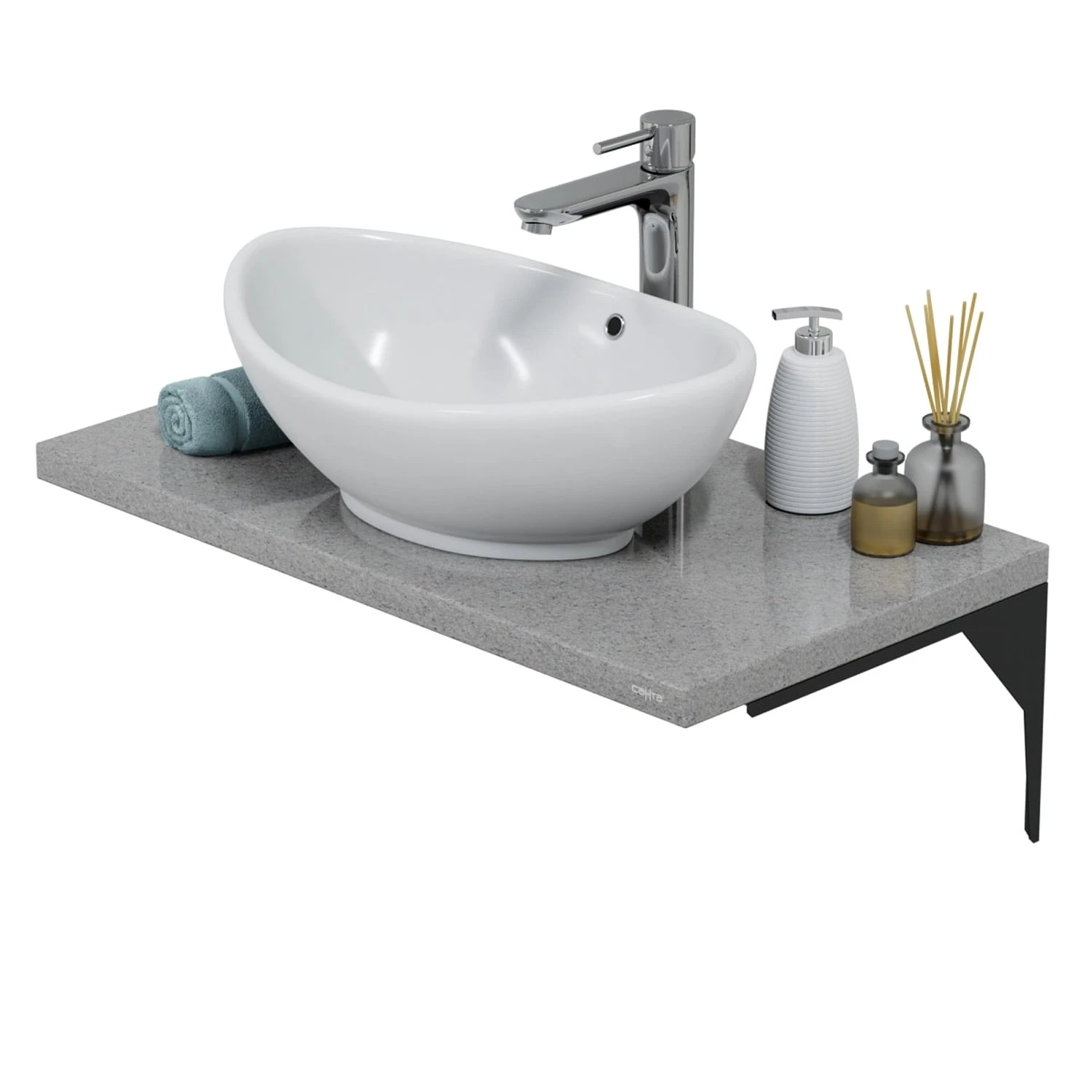 Мебель для ванной Санта Юпитер 80, цвет вулканический серый