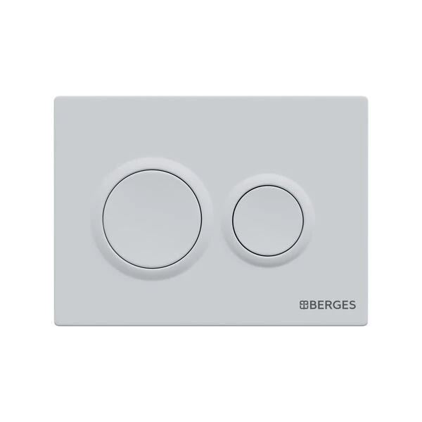 Кнопка смыва Berges Novum O4 040064 для унитаза, цвет белый Soft Touch