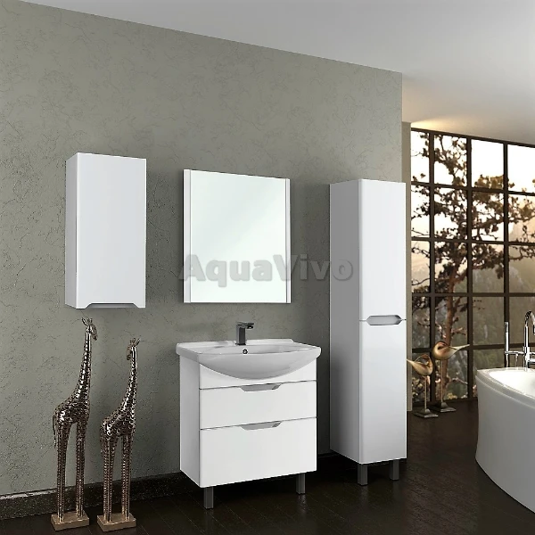 Мебель для ванной Dreja Laguna Plus 75, цвет белый лак
