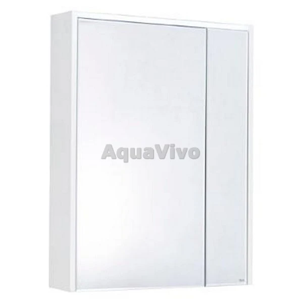 Шкаф-зеркало Roca Ronda 60, цвет бетон / белый глянец