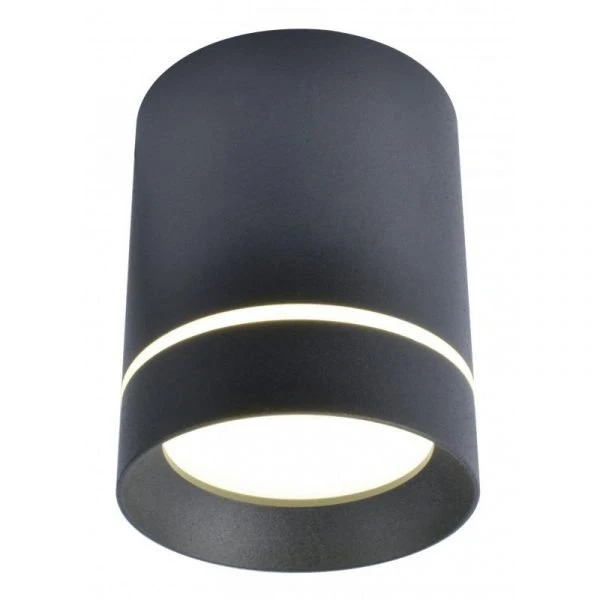 Точечный светильник Arte Lamp Elle A1909PL-1BK, арматура черная, плафон пластик черный, 8х8 см