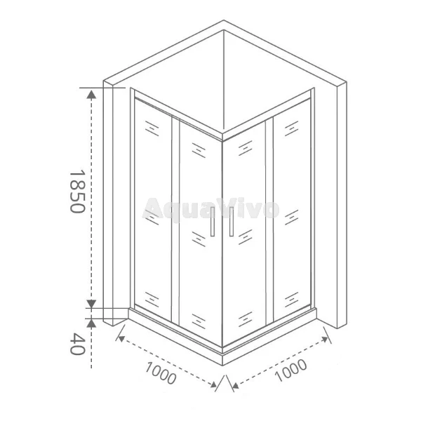 Душевой уголок Good Door Infinity CR-100-C-CH 100х100, стекло прозрачное, профиль хром - фото 1