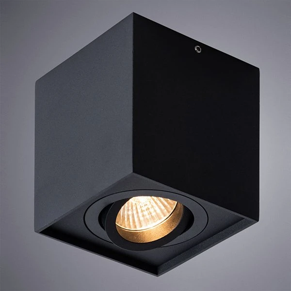 Точечный светильник Arte Lamp Factor A5544PL-1BK, арматура черная, плафон металл черный, 10х10 см - фото 1