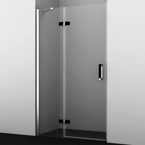 Душевая дверь WasserKRAFT Aller Black WasserSchutz 10H05LB 120х200, левая, стекло прозрачное, профиль серебристый - фото 1