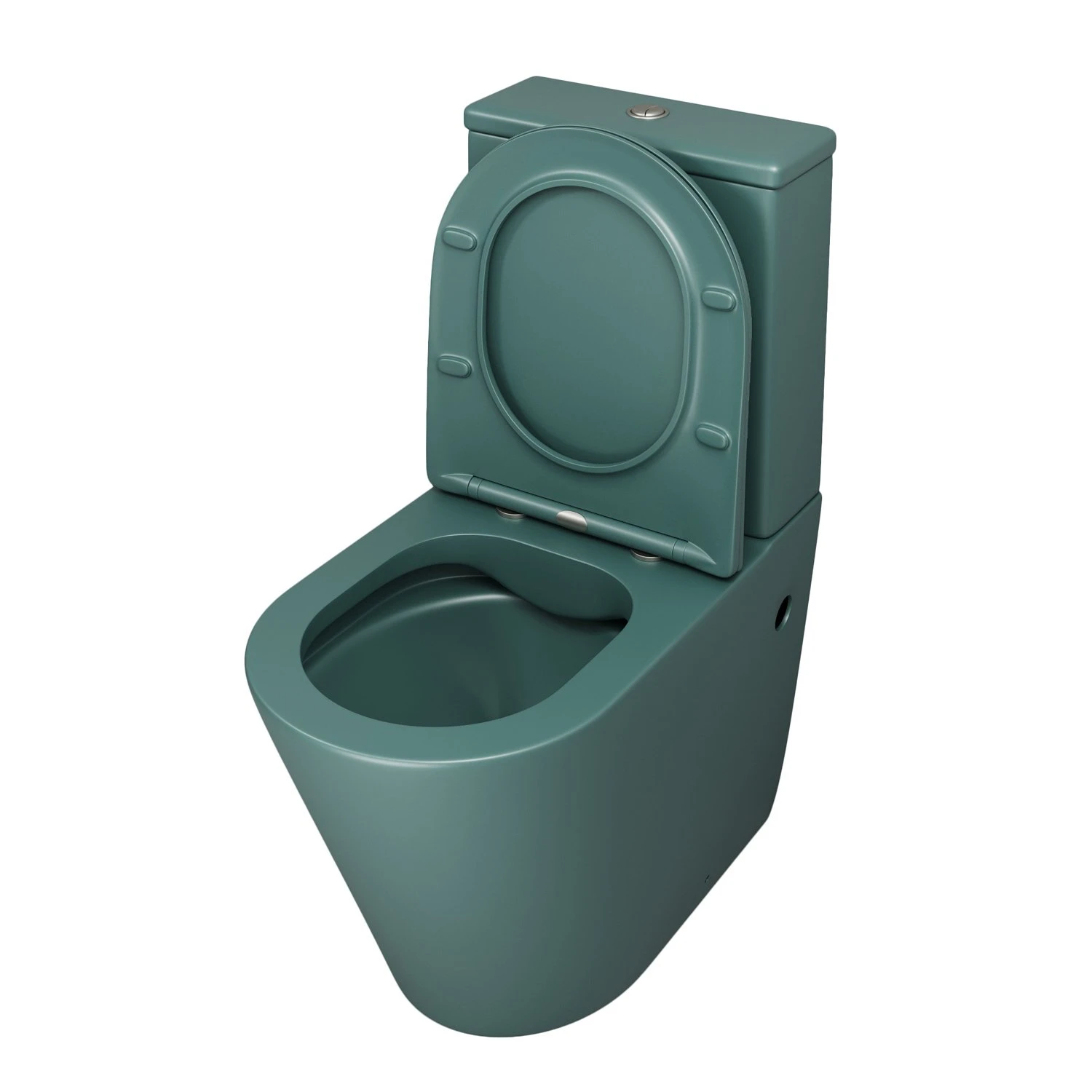Унитаз Grossman Color GR-4480 OLMS напольный, безободковый, с сиденьем микролифт, цвет зеленый матовый - фото 1
