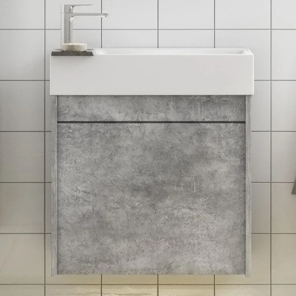 Мебель для ванной Art & Max Family 50 подвесная, с дверцей, цвет цемент 