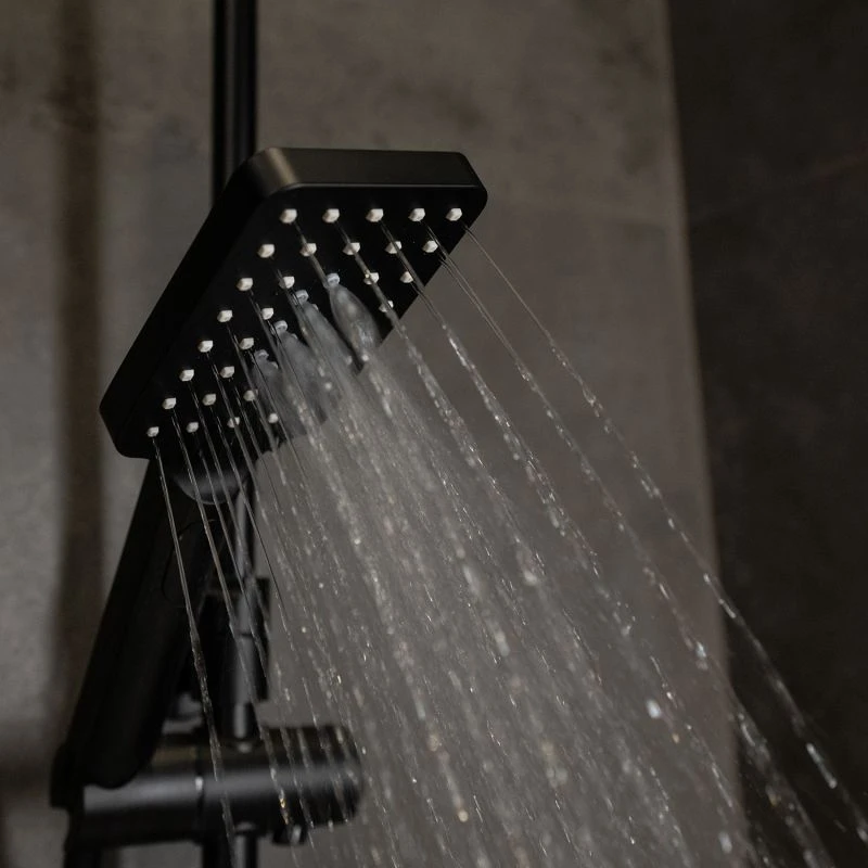 Душевая стойка WasserKRAFT A27701, с верхним душем, смесителем, цвет черный