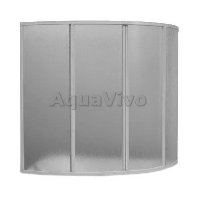 Шторка на ванну Бас Алегра 150x145, стекло, 4 створки