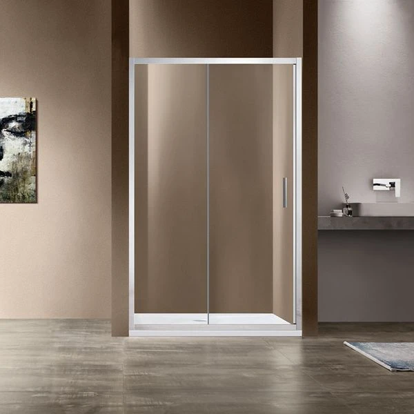 Душевая дверь Vincea Garda VDS-1G 140x190, стекло прозрачное, профиль хром