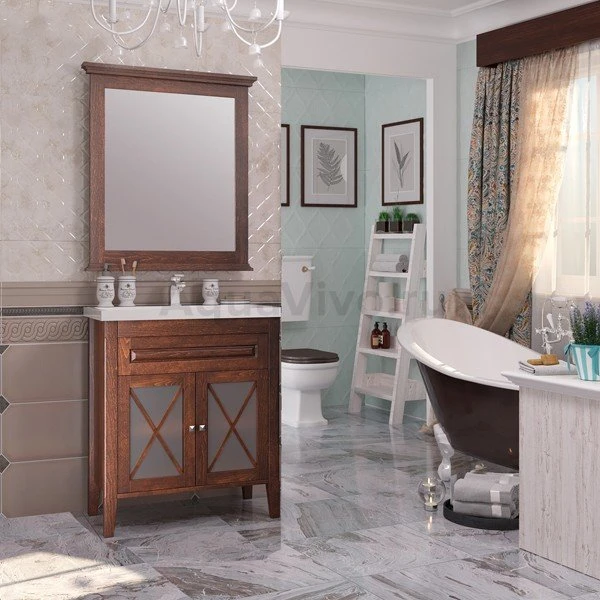 Мебель для ванной Опадирис Палермо 80, цвет светлый орех