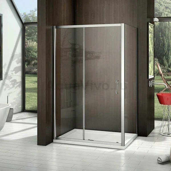 Душевой уголок Good Door Neo WTW+SP-C-CH 110х80, стекло прозрачное, профиль хром