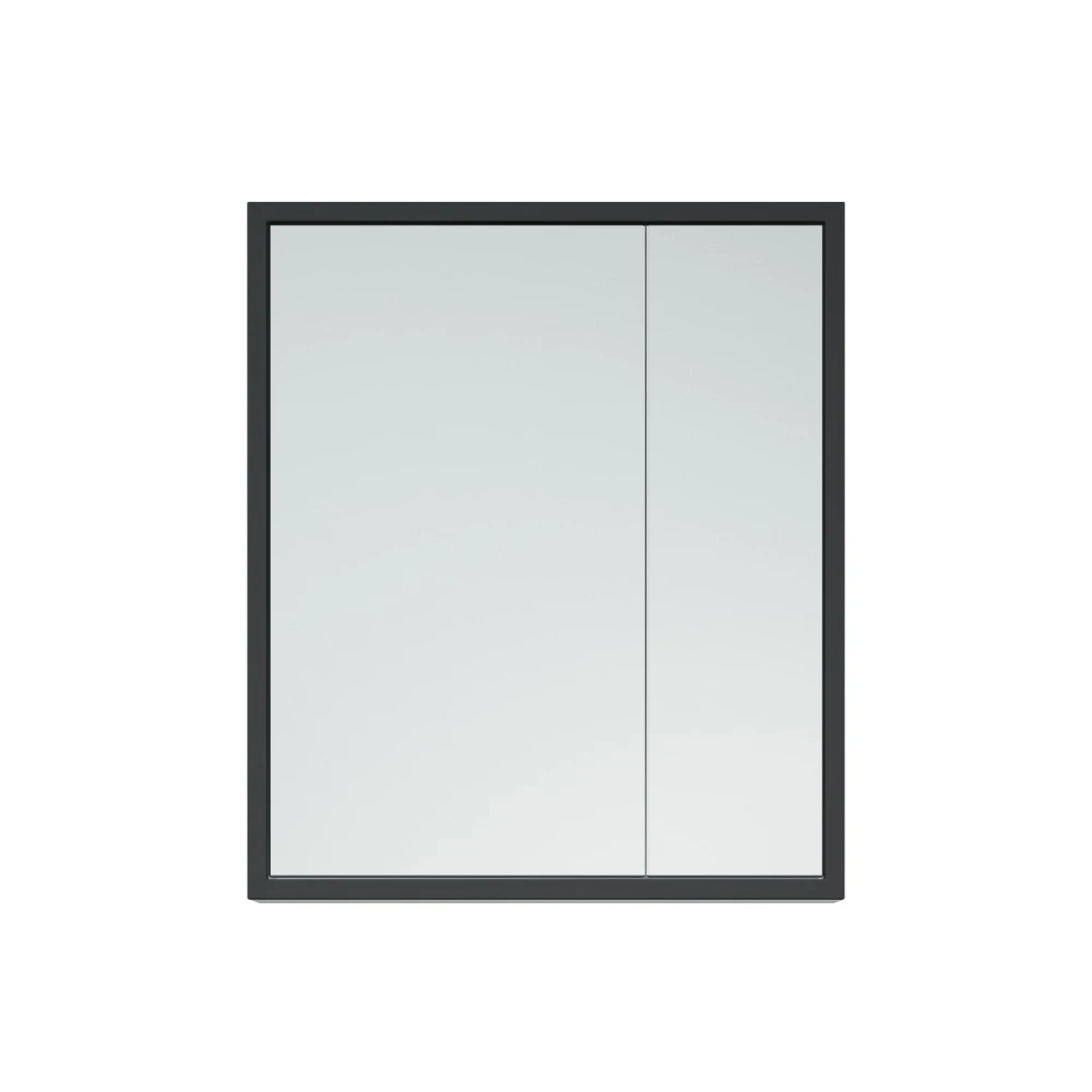 Шкаф-зеркало Corozo Айрон 70, цвет белый / черный - фото 1