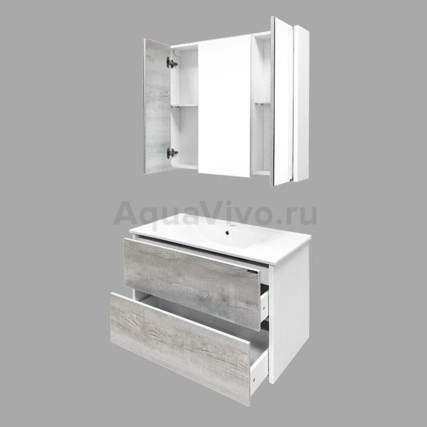 Мебель для ванной Comforty Женева 90, цвет дуб белый
