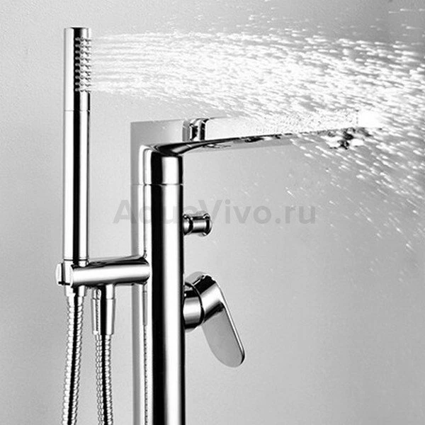 Смеситель WasserKRAFT Dinkel 5821 для ванны, напольный, цвет хром