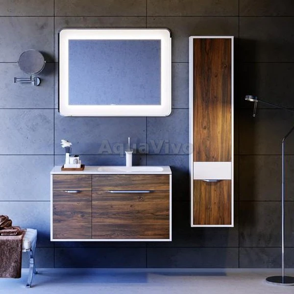 Мебель для ванной Aqwella Malaga 90, цвет крафт темный, правая