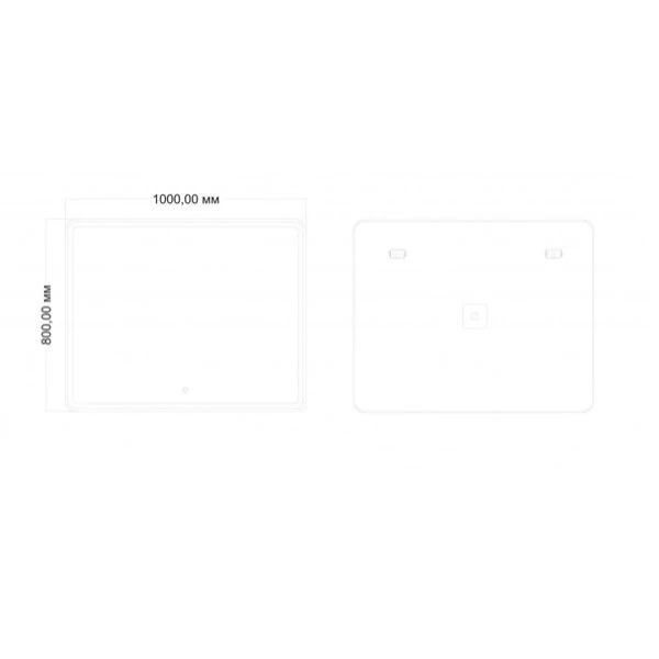 Зеркало Art & Max Vita 100x80, с подсветкой и диммером