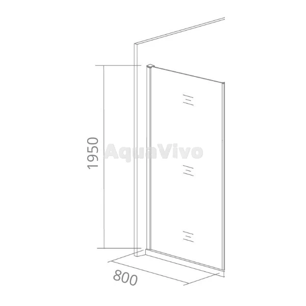 Боковая стенка Good Door Antares SP-80-C-CH 80, стекло прозрачное, профиль хром