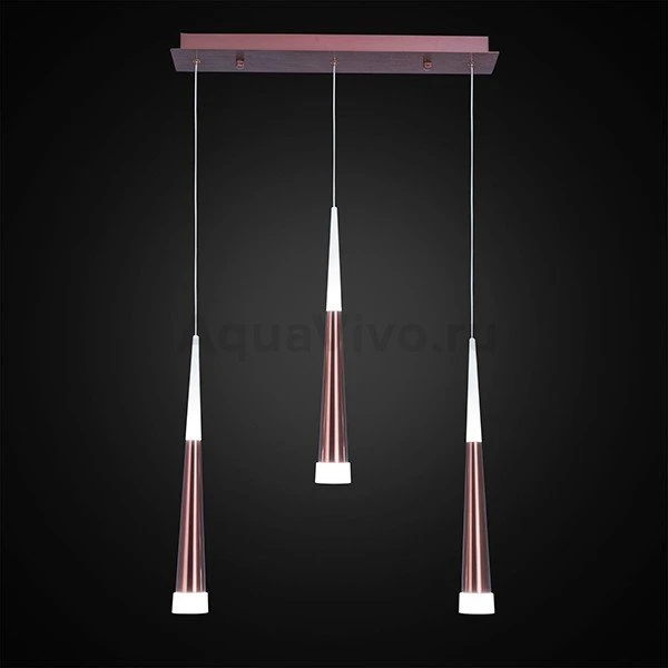 Подвесной светильник Citilux Вегас CL227033, арматура коричневая, плафоны полимер белый / коричневый, 55х9 см