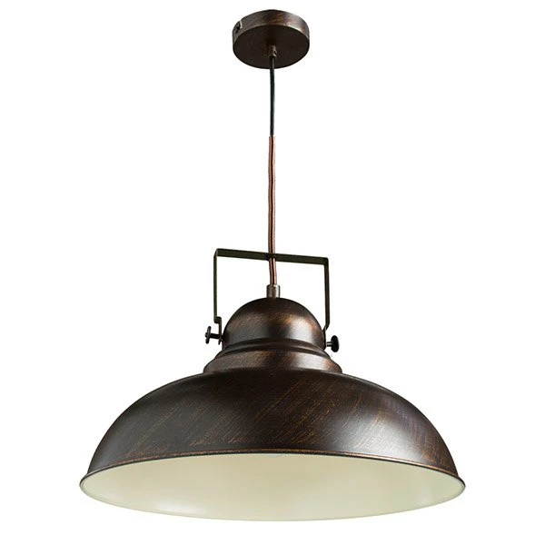 Подвесной светильник Arte Lamp Martin A5213SP-1BR, арматура коричневая / золото, плафон металл коричневый / золото, 40х40 см