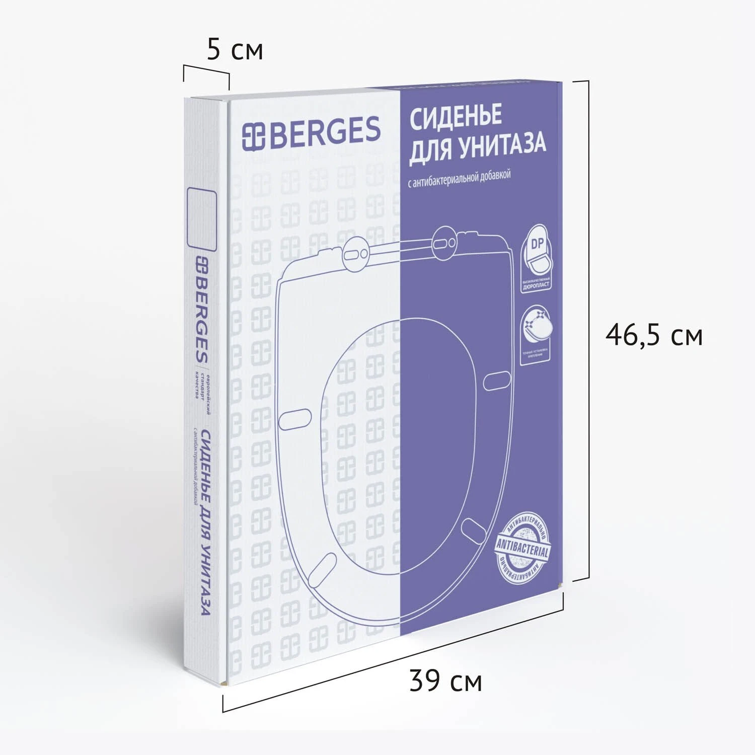 Сиденье Berges Koral A 011201 для унитаза, дюропласт (универсальное крепление, металл), цвет белый