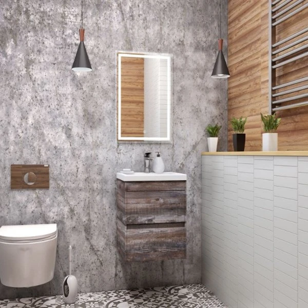 Мебель для ванной Art & Max Family 40 подвесная, цвет бетон экзотик