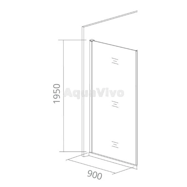 Боковая стенка Good Door Antares SP-90-C-CH 90, стекло прозрачное, профиль хром - фото 1